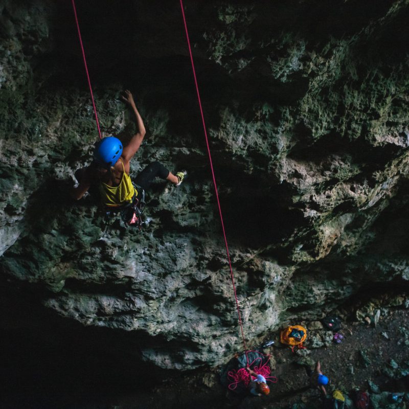 a man flying through the air while riding skis